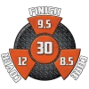 Hammer Spawn bowling ball performance badge showing total performance of 30