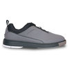 Brunswick Fusion Graphite men’s right‑hand bowling shoes side view showing graphite synthetic upper and dial lacing system