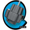 Brunswick Warning Alert symmetric core hybrid reactive bowling ball core illustration of core used in 14 to 16 pounds