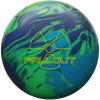 Hammer Fallout HK22C2 solid reactive bowling ball Blue Lime Sky front logo view