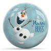 Disney Frozen Olaf Warm Hugs bowling ball polyester novelty spare ball featuring Olaf front view