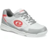 Dexter Mens Ricky V Grey Red Wide Width bowling shoes EE wide athletic design side view