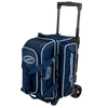 Top shoe compartment of Storm 2‑Ball Streamline Diamond Navy Grey bag fits up to a size 15 mens bowling shoe