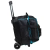 Side view of Storm Streamline 2‑Ball Diamond Black Aqua roller showing diamond pattern and 3.5 inch wheels