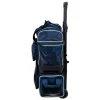 Side view of Storm Streamline 4‑Ball Diamond Navy Grey roller showing navy and grey diamond pattern and large wheels