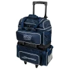 Storm 4‑Ball Streamline Diamond Navy Grey bowling bag front view with telescopic handle extended
