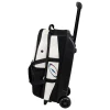 Side view of Storm 3 Ball Rolling Thunder Air White roller showing 5 inch Clear‑Gum wheels and redesigned base