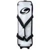 Closeup of purple Sport fabric, large‑gauge zippers, and Genesis zipper pulls on the Mod Roller Purple