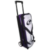 Side view of Genesis Sport 3 Ball Mod Roller Purple with grooved 4.5 inch urethane wheels and wide track base