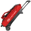 Vise 3 Ball Triple Tote Tournament Roller Red front view with clear top and telescoping handle