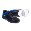 KR Strikeforce Wingman Black Royal bowling shoes pair showing sliding sole and right shoe