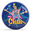 Disney Pixar Toy Story Bo Peep bowling ball with Bo holding her crook and "I'M IN CHARGE" text on blue