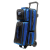 KR Strikeforce Konvoy 3 ball roller blue/black, front view with embroidered Strikeforce logo
