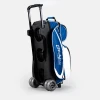 Black frame and dual wheels on KR Strikeforce Drive Dually royal/white roller bag