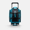 KR Strikeforce Konvoy Double Roller in black and Caribbean blue, front view with KR logo