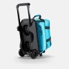 Rear frame and 5" wheels on KR Strikeforce Konvoy Double Roller in black/Caribbean blue