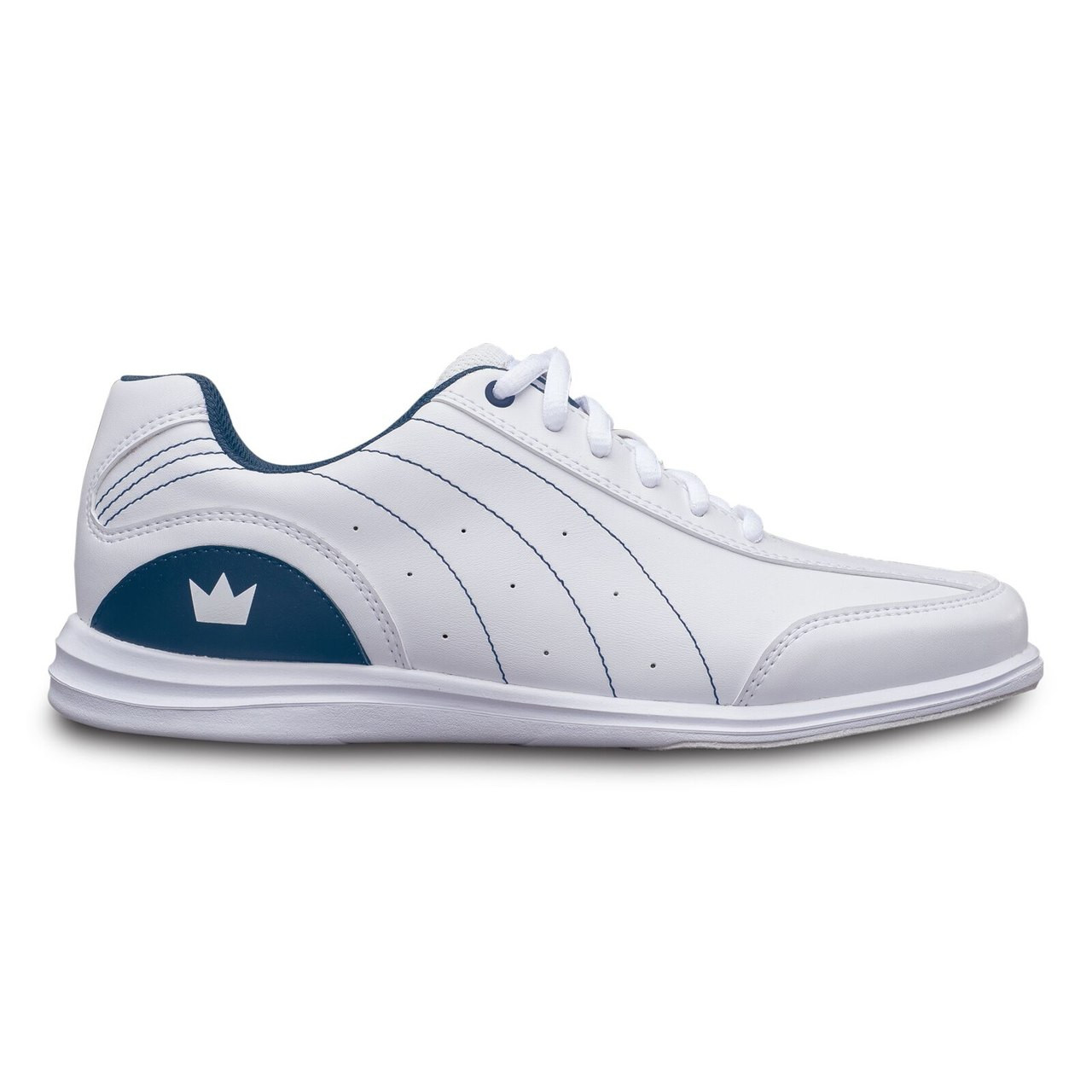 Brunswick Mystic Womens Bowling Shoes White/Navy WIDE