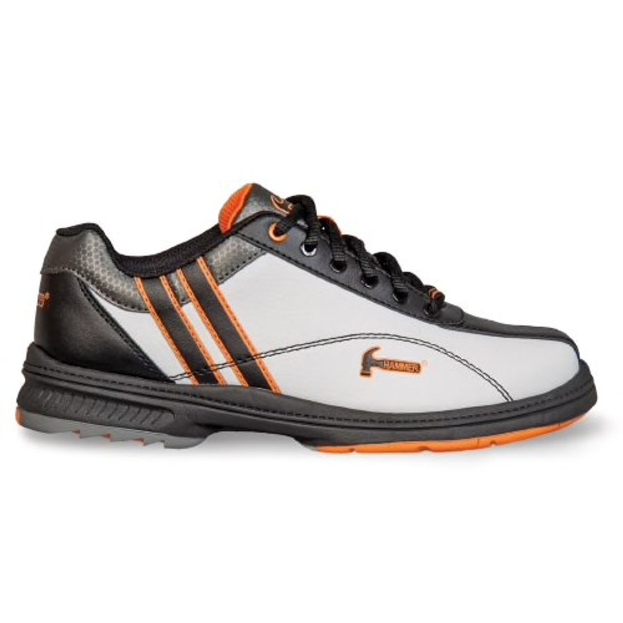 orange and black bowling shoes