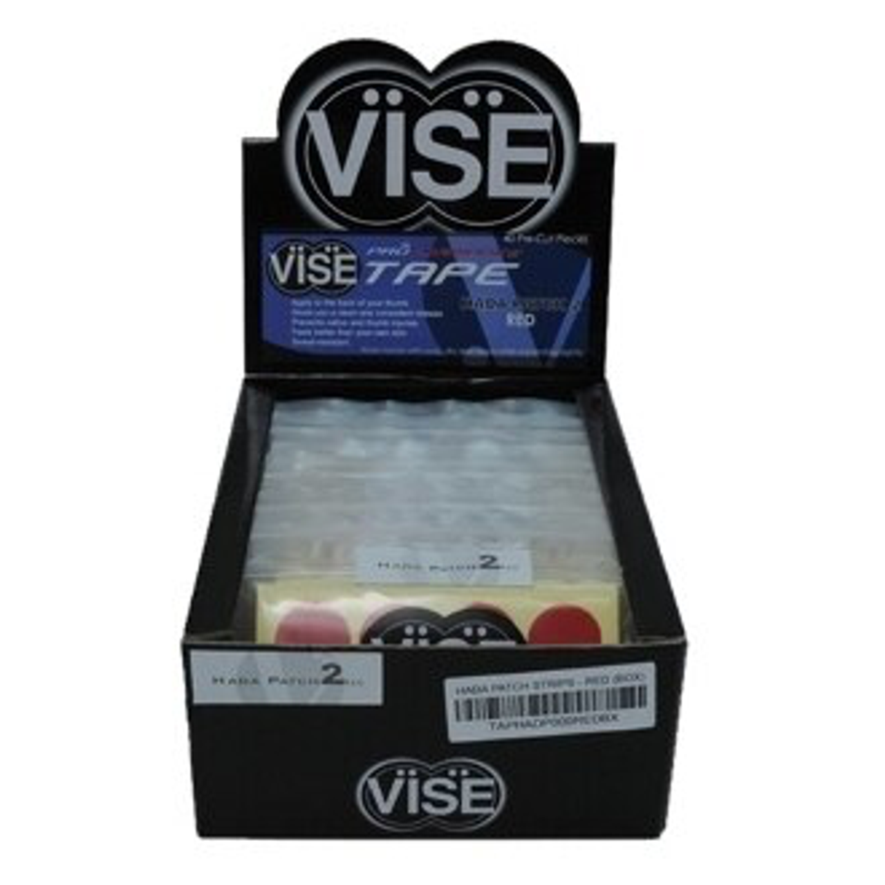 Vise Hada Patch #2 Red Pre-Cut Tape - Box of 12 Bags