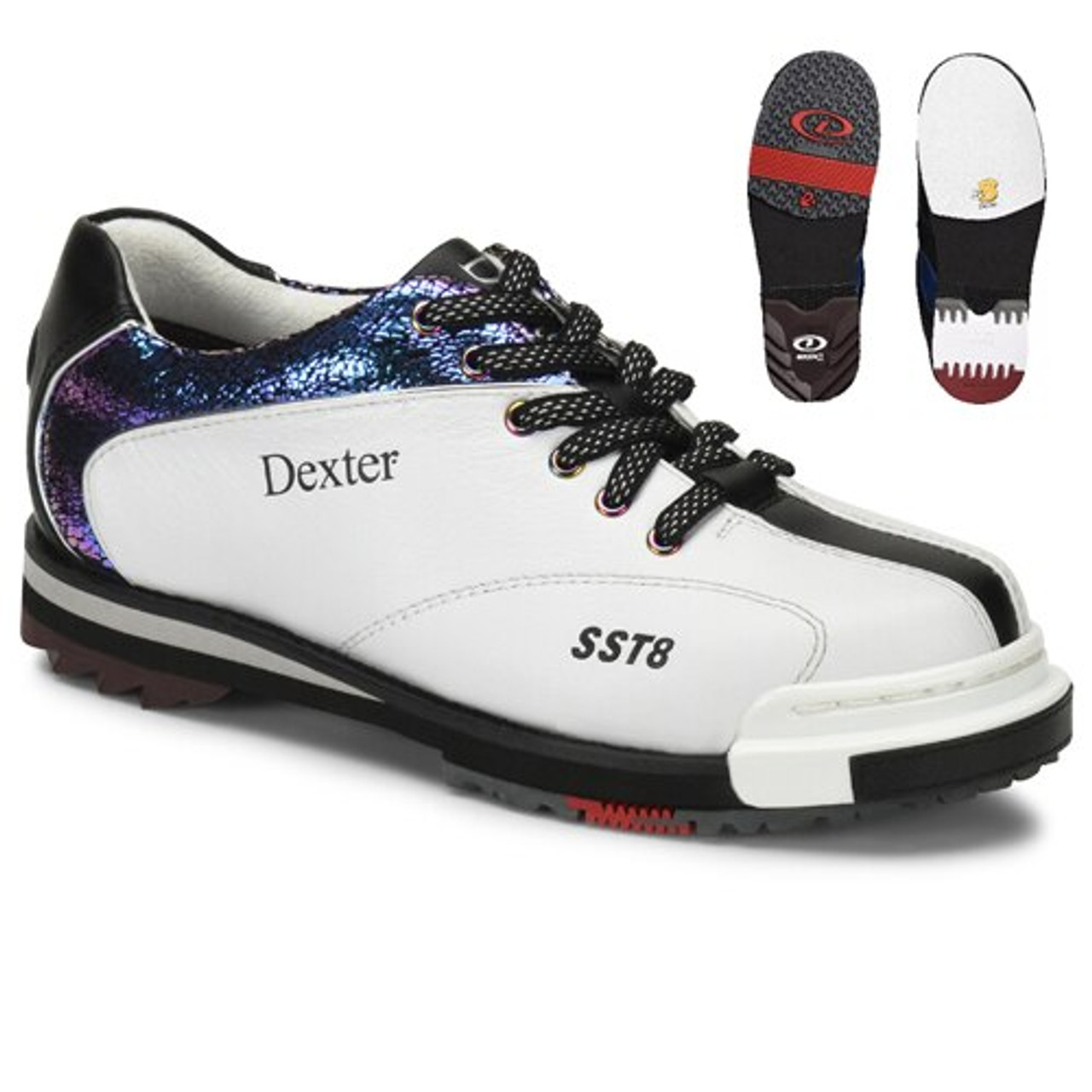 Dexter SST 8 Pro Womens Bowling Shoes White/Crackle/Black WIDE