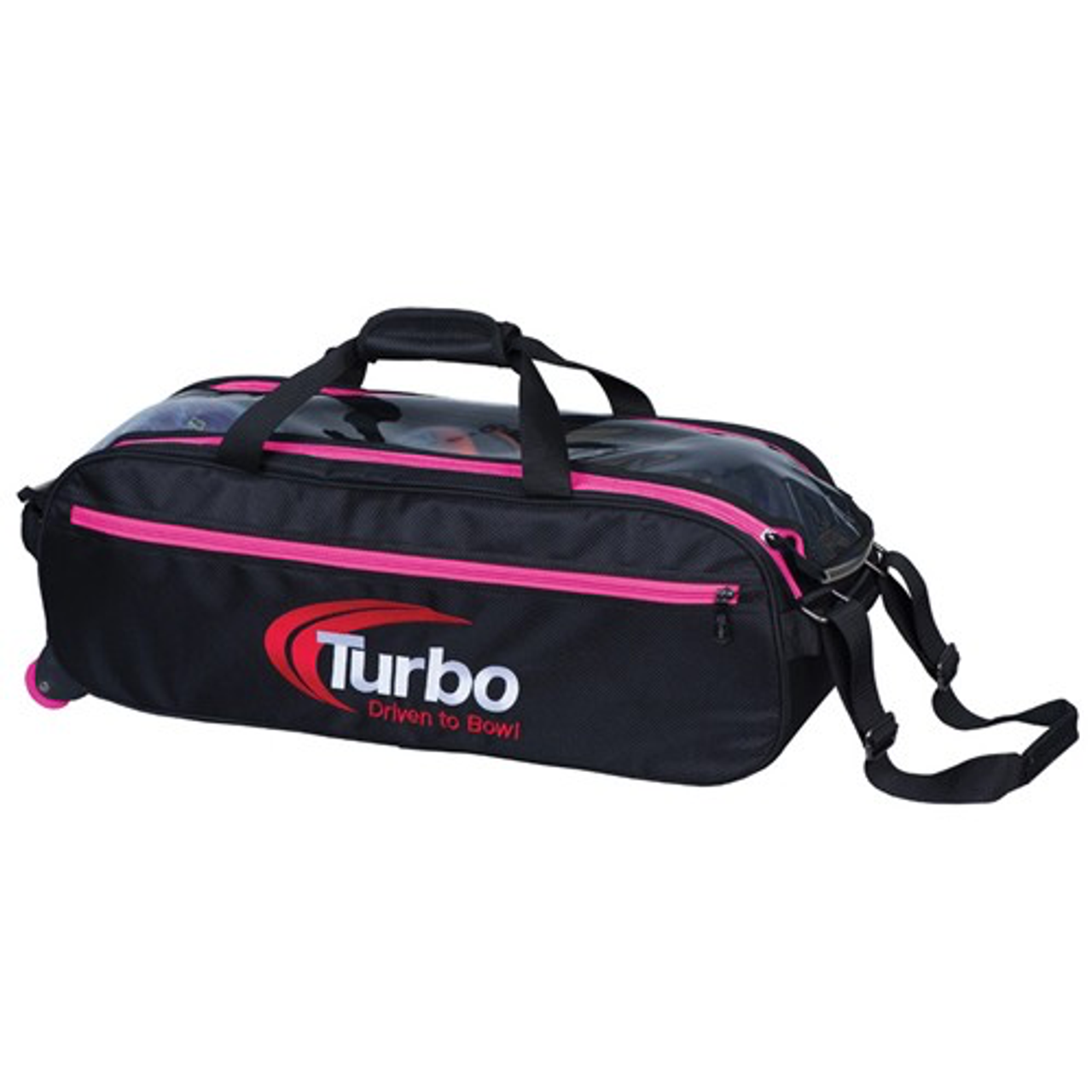 Turbo Pursuit Slim Triple Tote Bag Black/Pink