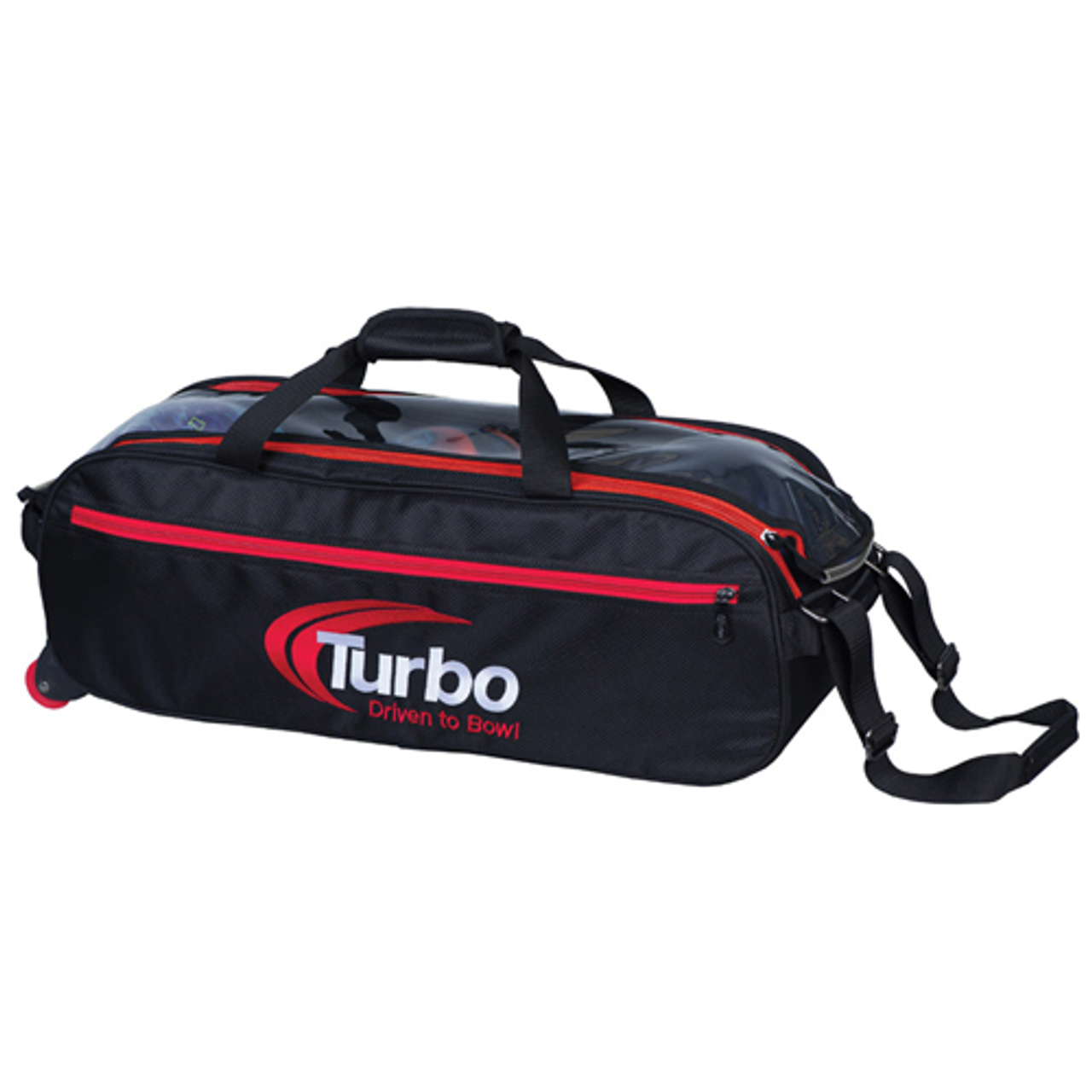 Turbo Pursuit Slim Triple Tote Bag Black/Red