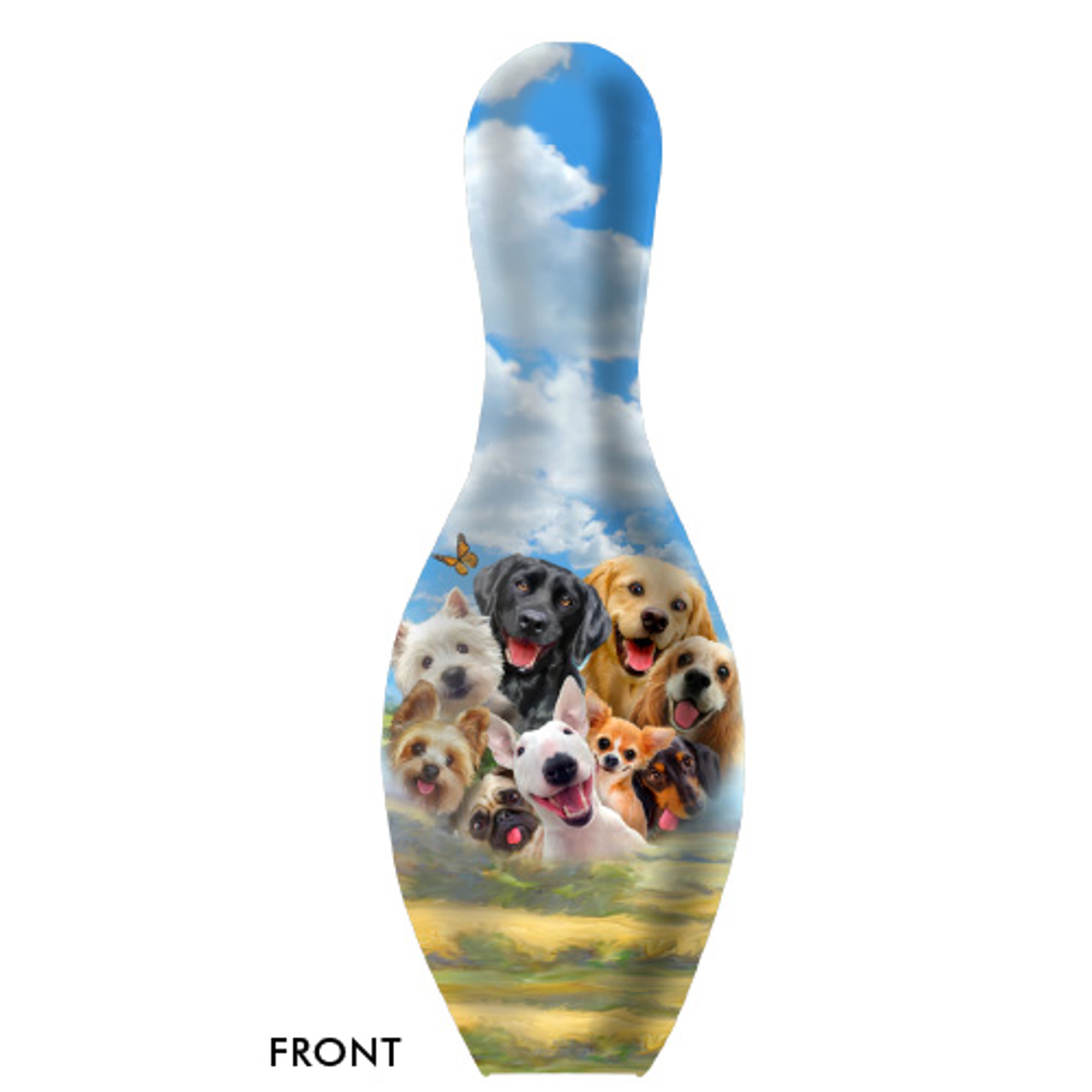 OTBB Dogs Selfie Bowling Pin