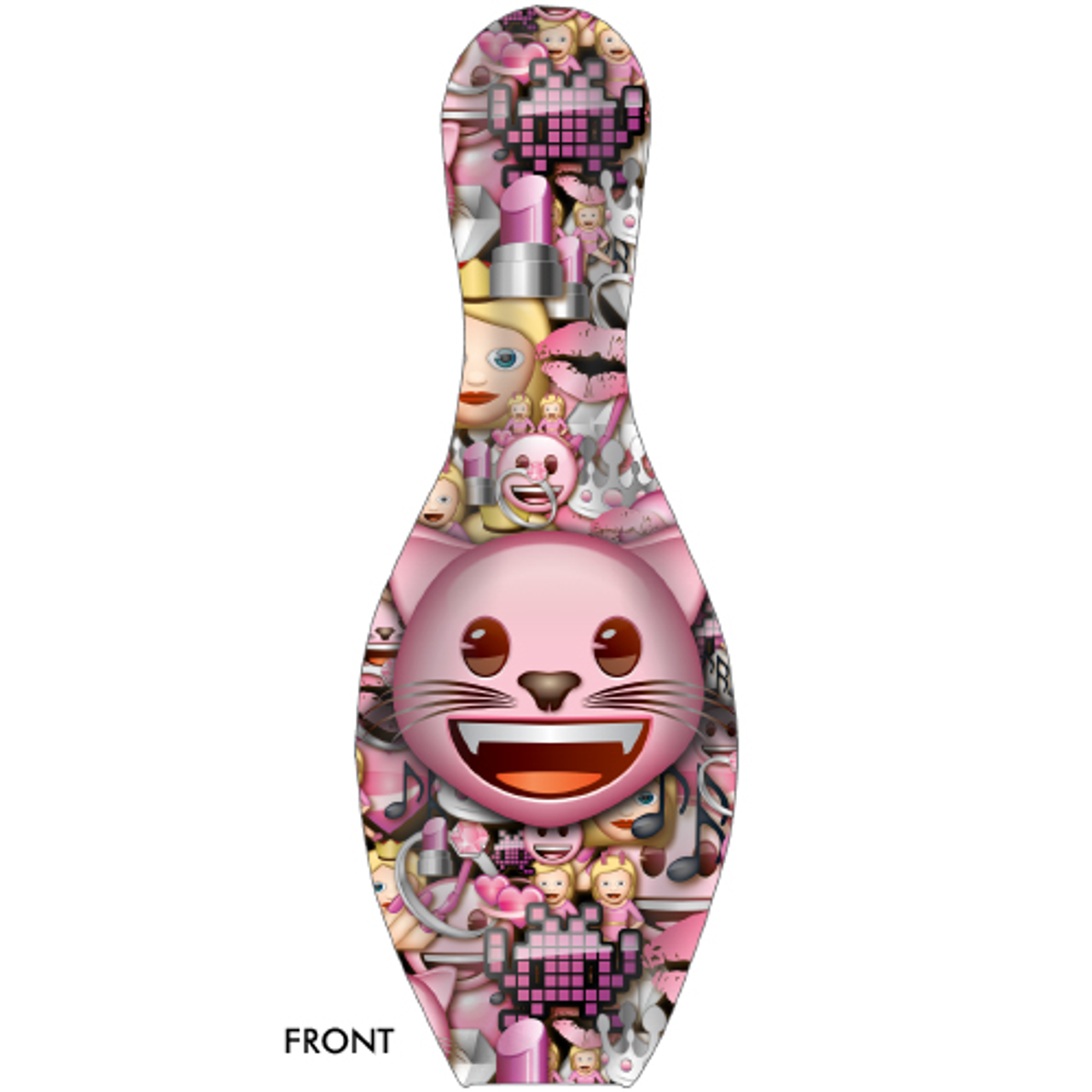 OTBB Emoji Cats Rule Bowling Pin