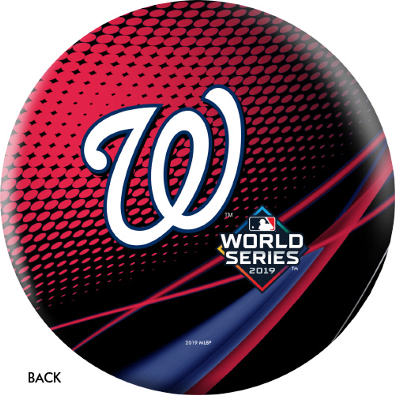 OTBB 2019 World Series Champion Washington Nationals Bowling Ball Red/Black