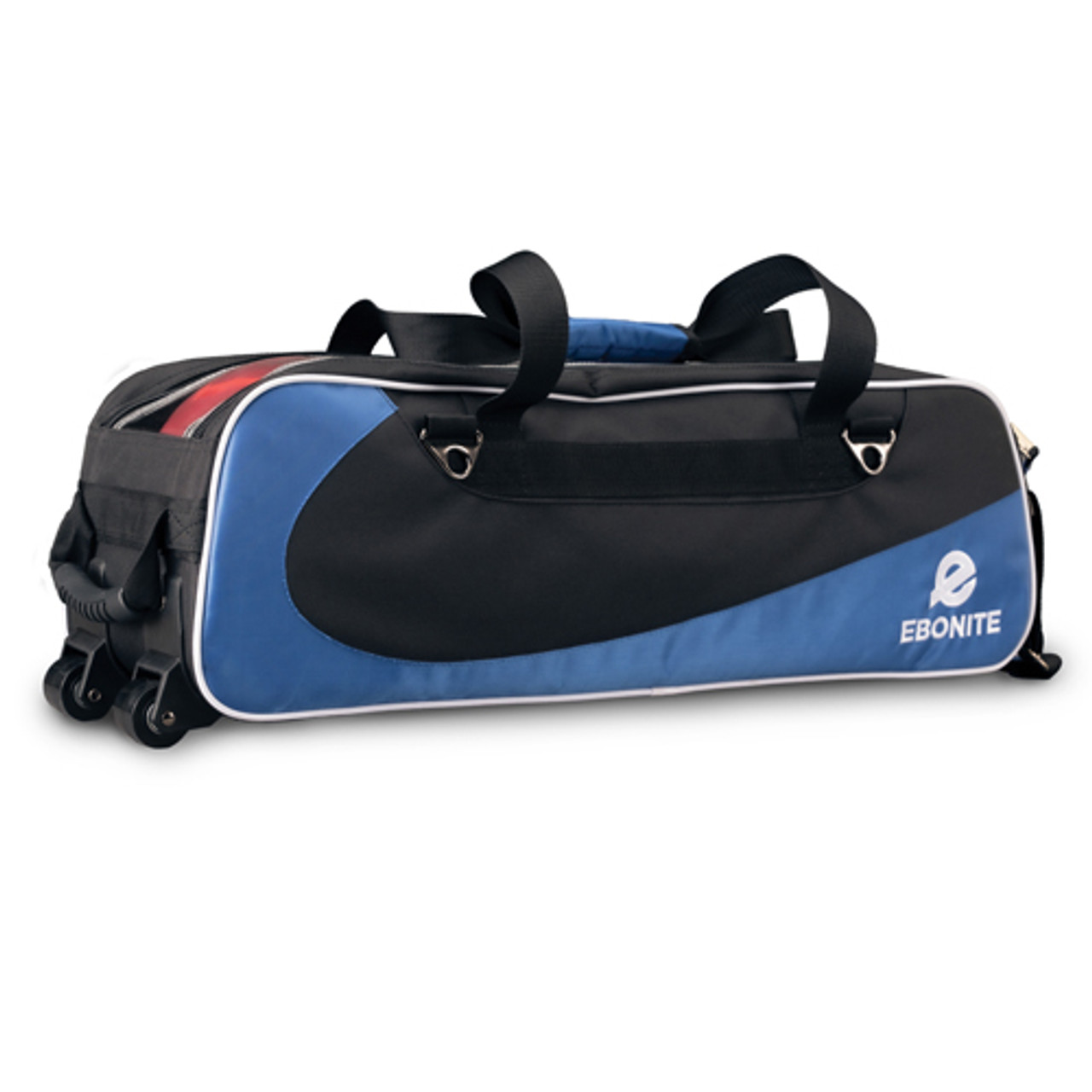 Ebonite Triple Ball Tote Roller Bag Blue