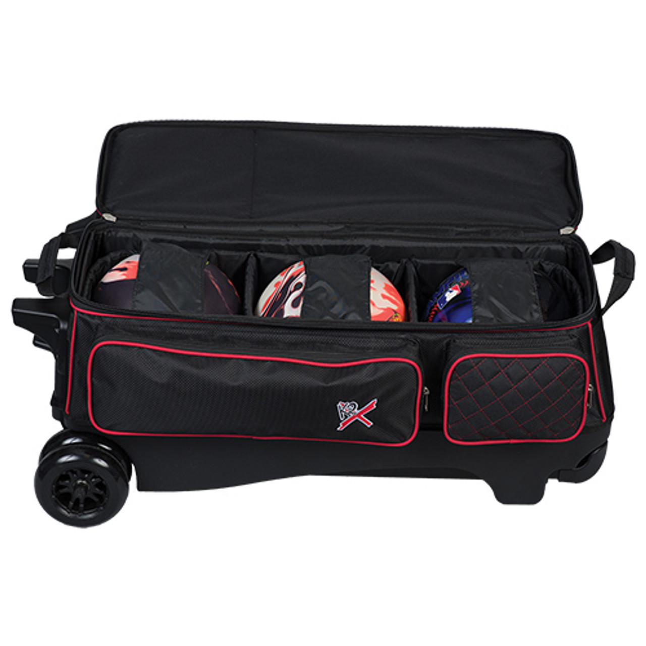 KR Strikeforce Royal Flush 4x4 4 Ball Inline Roller Bag Black/Red