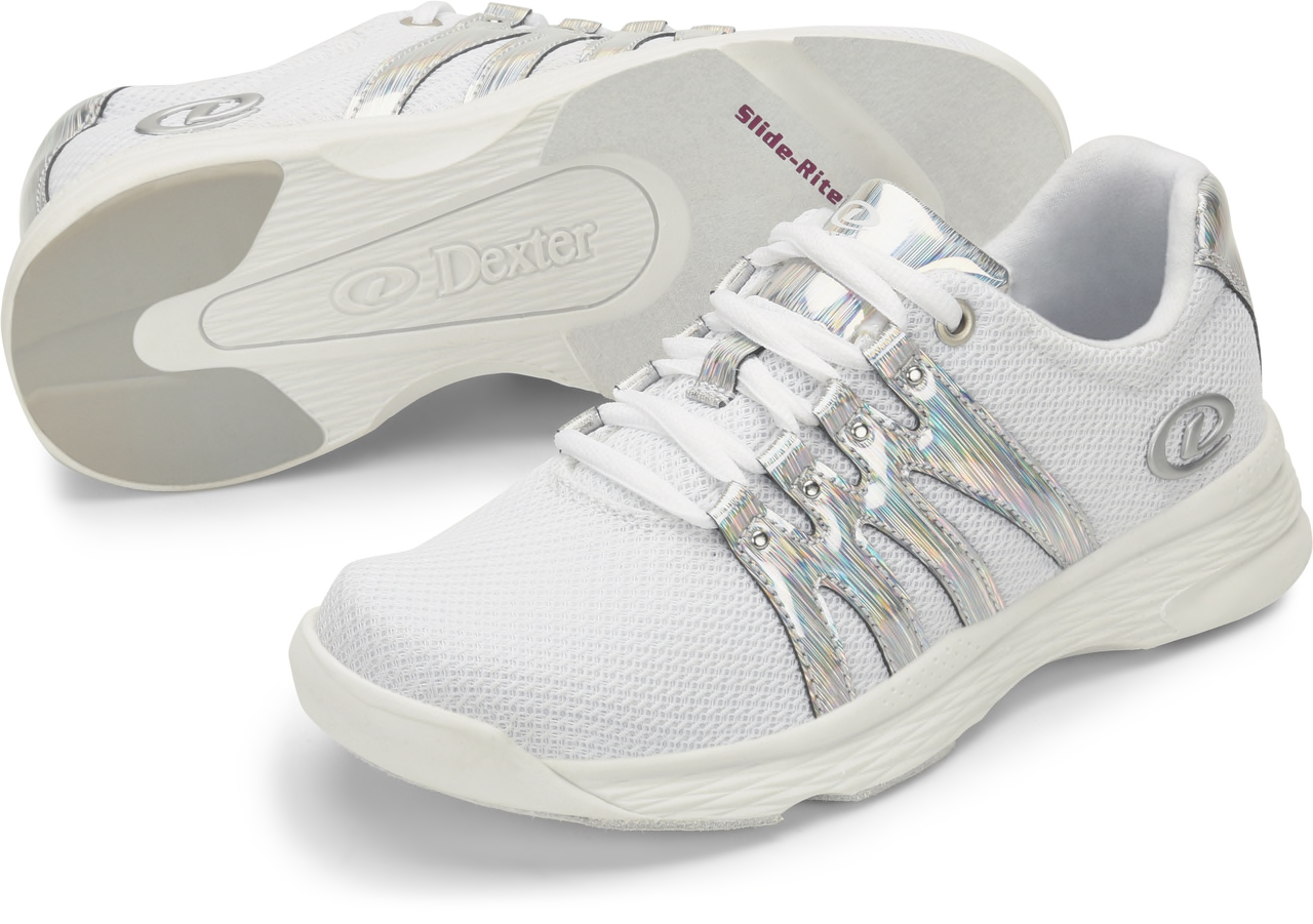 Dexter Kathy Womens Bowling Shoes White/Silver/Iredescent