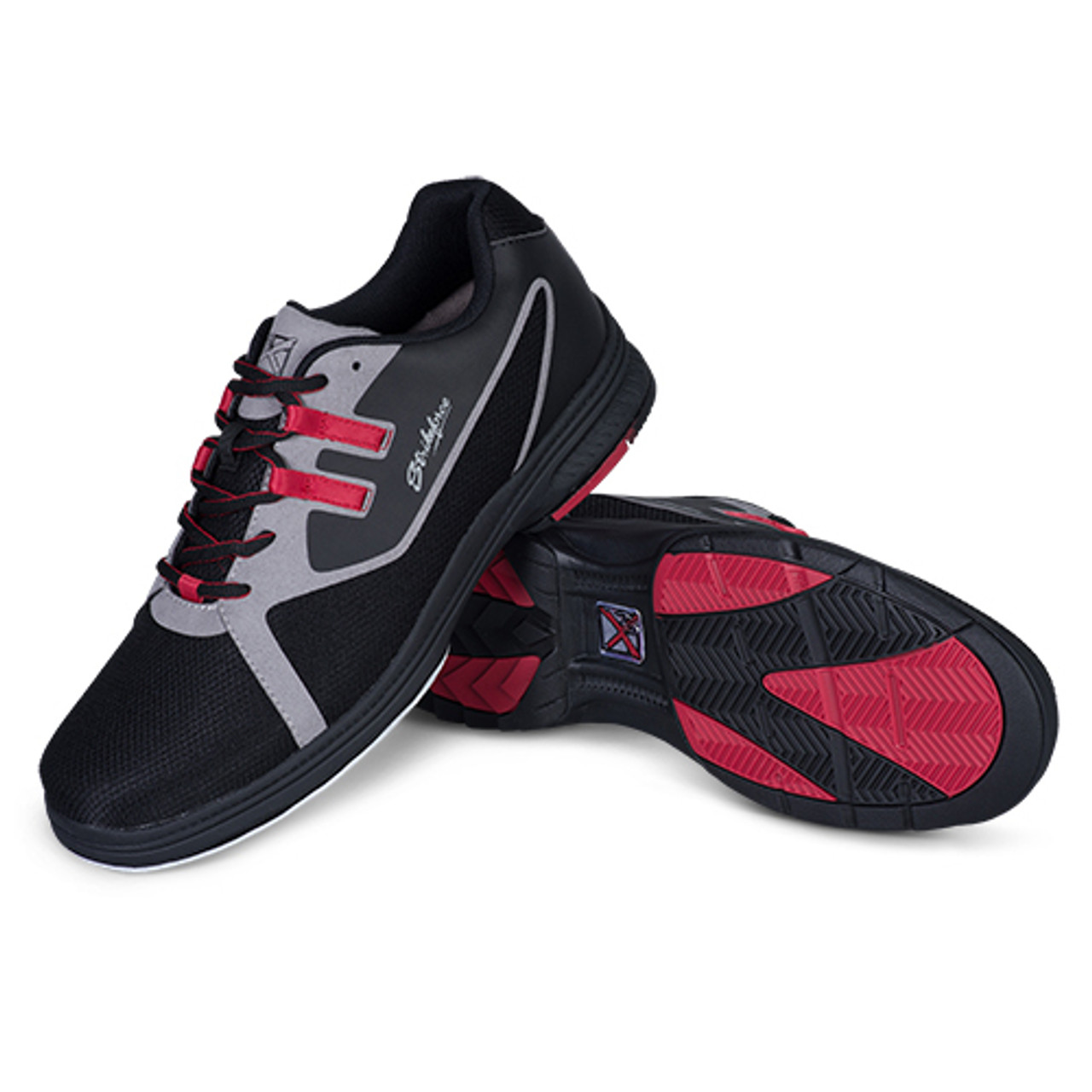 KR Strikeforce Mens Ignite Bowling Shoes Black/Grey/Red Right Handed WIDE