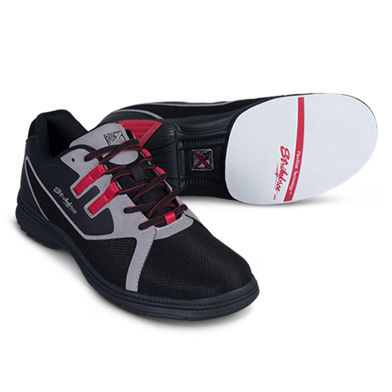 KR Strikeforce Mens Ignite Bowling Shoes Black/Grey/Red Right Handed WIDE