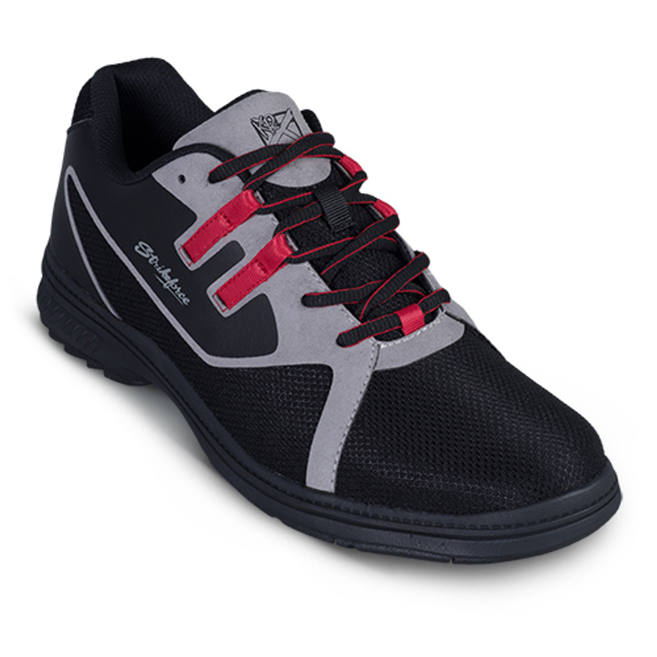 KR Strikeforce Mens Ignite Bowling Shoes Black/Grey/Red Left Handed