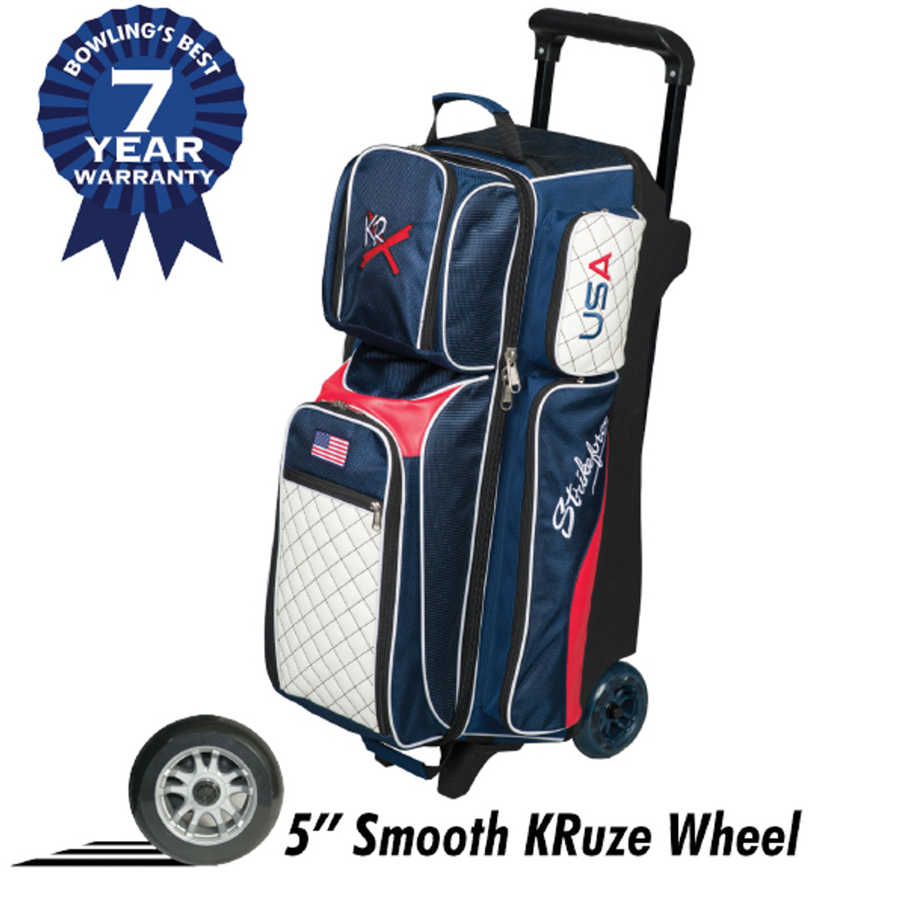 KR Strikeforce Royal Flush 3 Ball Roller Bag USA