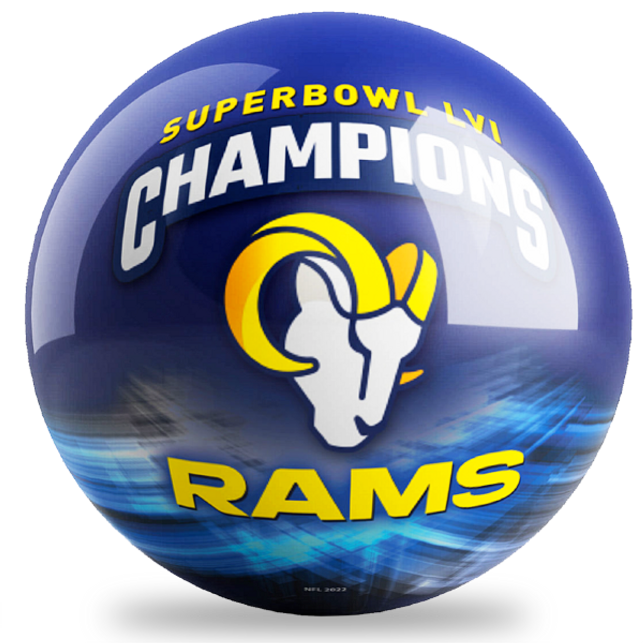 OTBB Super Bowl LVI Champions Rams Bowling Ball, FREE SHIPPING