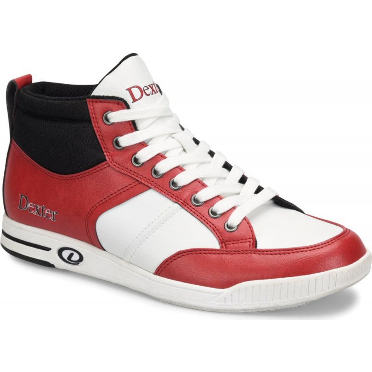 Dexter Dave Hi Top Mens Bowling Shoes Black/Red/White | FREE