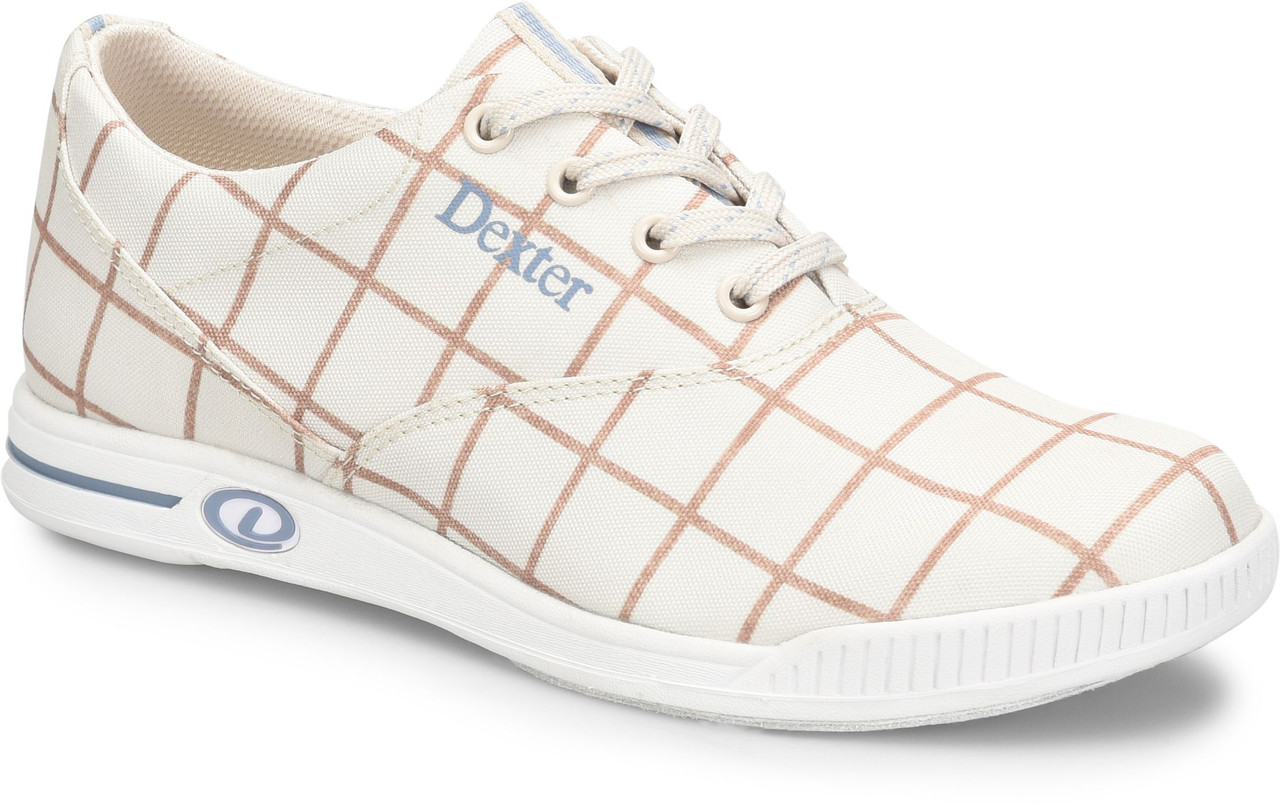 Dexter Kerrie Womens Bowling Shoes Cream Plaid | FREE SHIPPING