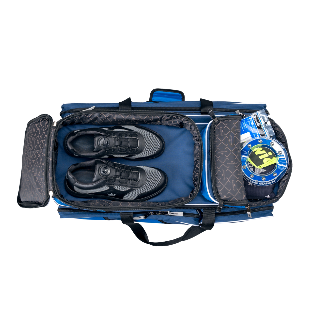Brunswick Quest 3 Ball Roller Bag Blue