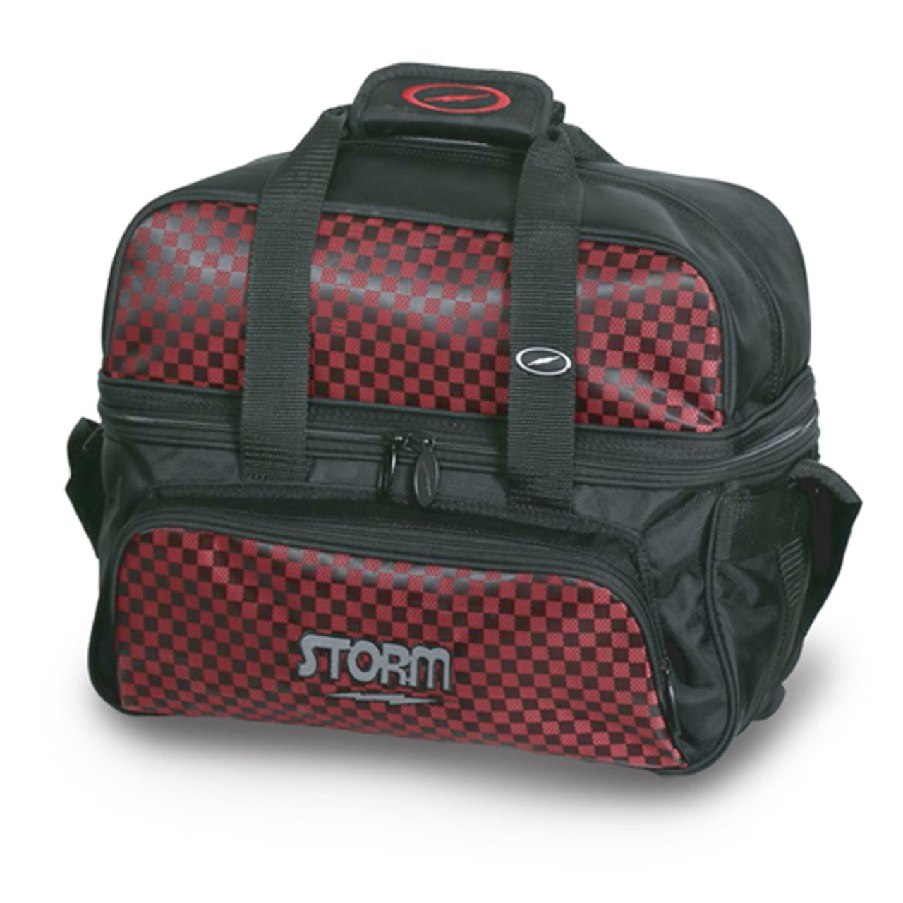 Storm 2-Ball Tote Deluxe Bowling Bag Checkered Red/Black