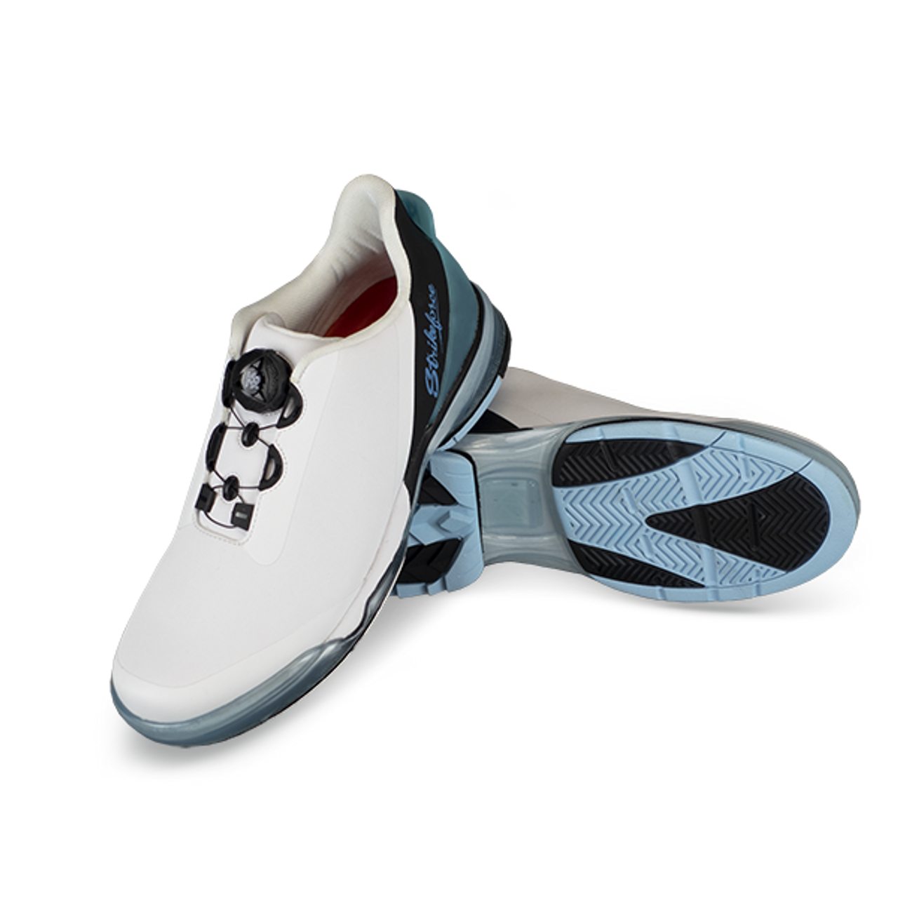 KR Strikeforce Unisex TPC Hype Bowling Shoes White/Black/Sky Left Handed Medium