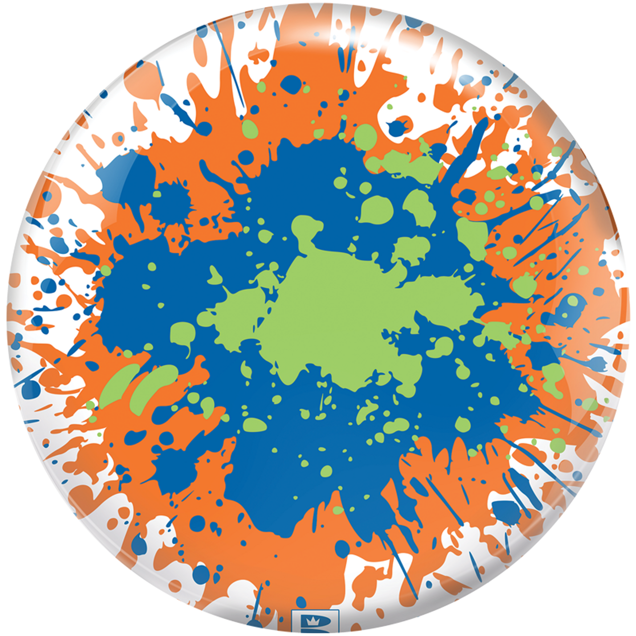 Brunswick Paint Splatter Viz-A-Ball Bowling Ball Back