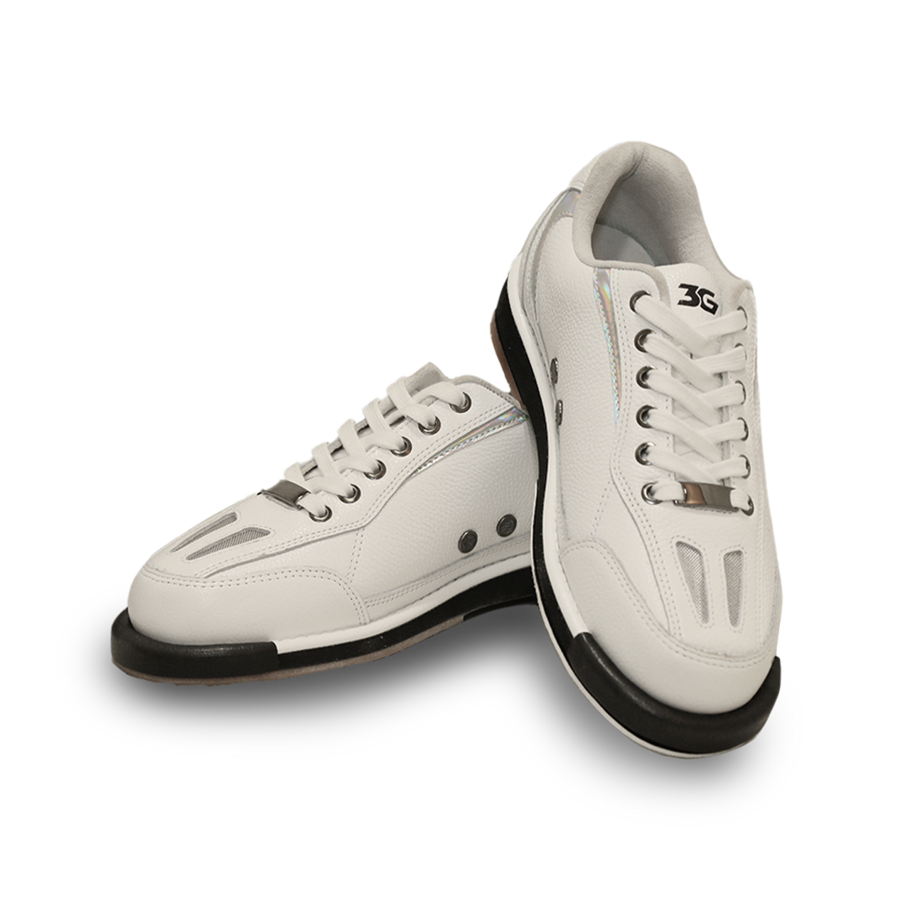 3G Racer Mens Bowling Shoes White/Holo Right Hand Medium