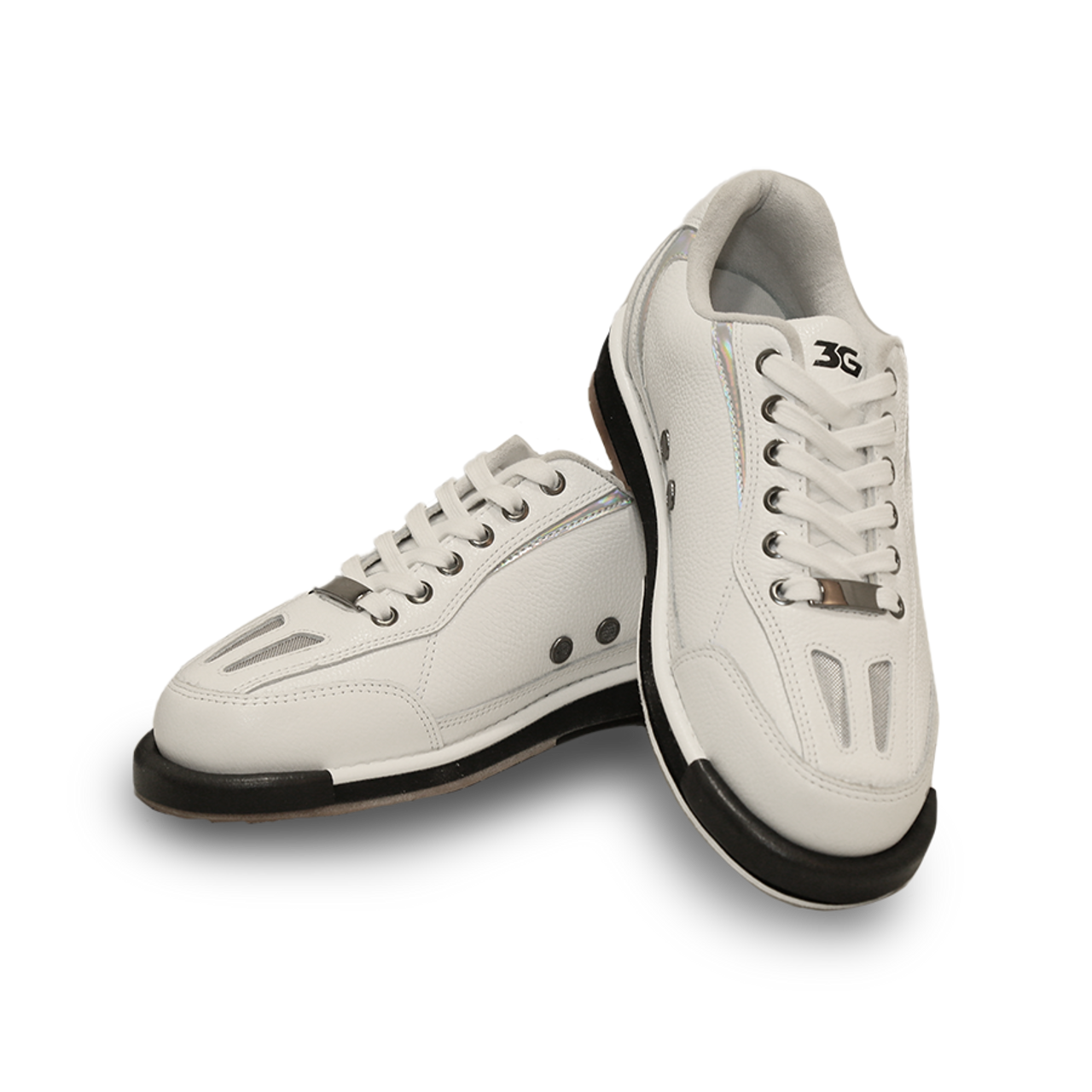 3G Racer Mens Bowling Shoes White/Holo Left Hand Medium