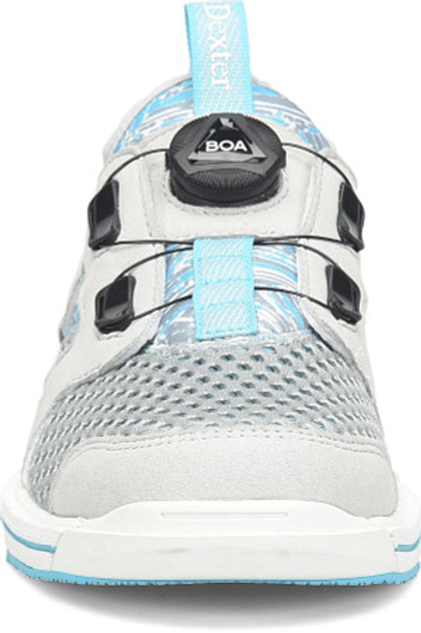 Dexter Pro BOA Womens Bowling Shoes Light Grey/Blue Right Hand