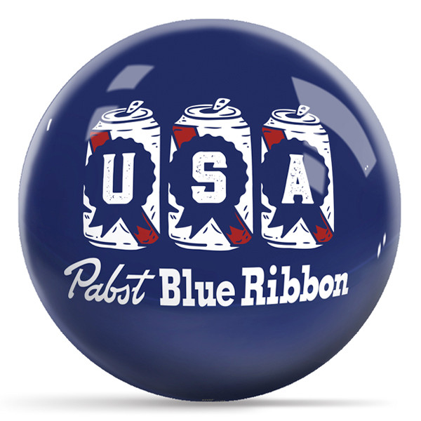 OTBB Pabst Blue Ribbon USA Cans Bowling Ball | FREE SHIPPING