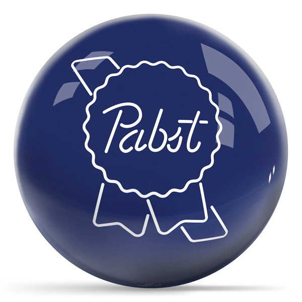 OTBB Pabst Blue Ribbon Pabst Logo Blue Bowling Ball | FREE
