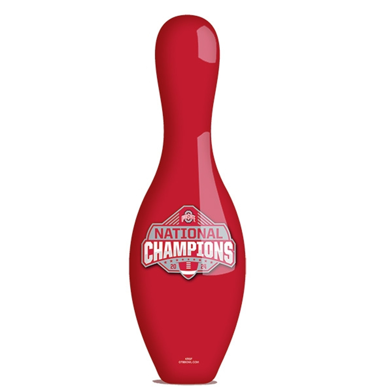 OTBB 2024 National Champions Ohio State Buckeyes Red Bowling Pin
