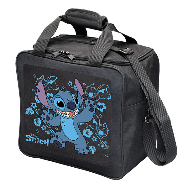 Disney Stitch single ball bowling bag with adjustable shoulder strap and padded handle